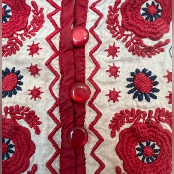 Anthropologie - Vintage Lithe - Embroidered Floral Blouse - Size 6 - Picture 2 of 4